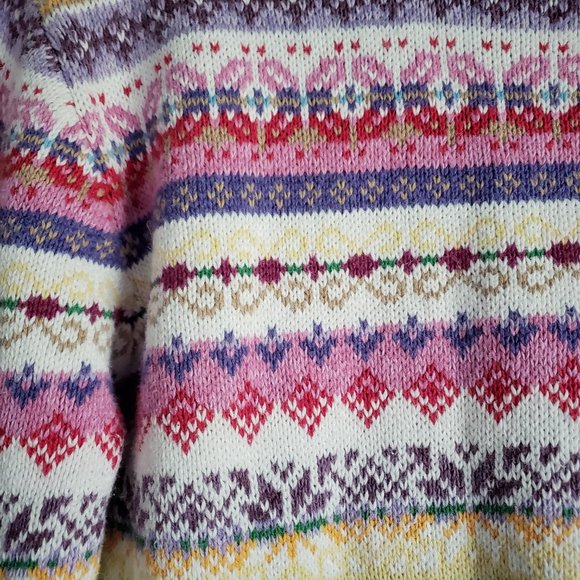 Mountain Lake | Fair Isle Ramie Bright Sweater - Picture 2 of 5